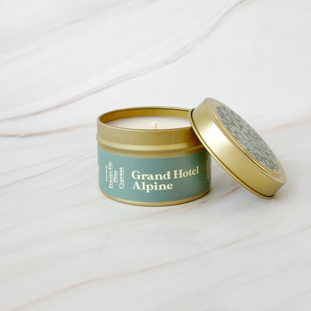 Grand Hotel Alpine - Gold Metal Tin